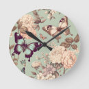Buscar mariposa verde relojes de pared Flores