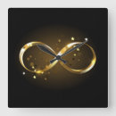 Buscar infinito relojes de pared Negro