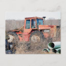 Buscar tractor rojo postales Viejo