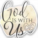 Buscar dios con nosotros pegatinas Tipografía