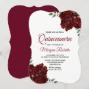 Buscar quinceanera rojo invitaciones Floral