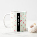 Buscar corazones rojos del amor tazas Patrón de corazones