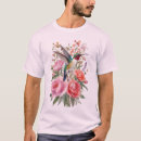 Buscar arte del colibrí camisetas Ilustración botánica