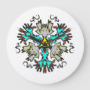 Buscar tribal relojes de pared Azul