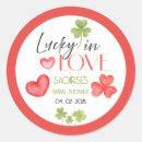 Buscar amor irlandés pegatinas Afortunado en el amor