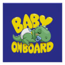 Buscar dinosaurio lindo posters Ducha de bebé