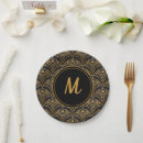 Buscar art deco platos Negro