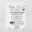 Buscar halloween boda invitaciones Blanco y negro