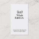 Buscar correctores pruebas de tarjetas de visita Escritores