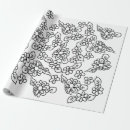 Buscar dibujo blanco y negro papel de regalo Floral