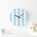 Buscar rayas azules relojes de pared Para ella