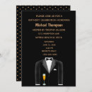 Buscar tux negro invitaciones Fiesta