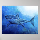 Buscar gran tiburón blanco posters Océano