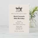 Buscar bigote retro invitaciones Negro