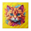 Buscar cara del gato azulejos Colorido
