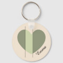 Buscar medio corazón llaveros Verde