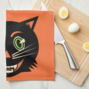 Buscar halloween paños de cocina Gato negro