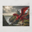 Buscar dragón rojo postales Gales