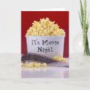 Buscar noche de película tarjetas Palomitas de maíz
