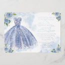 Buscar azul y plata invitaciones Floral