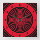 Buscar rojo corazón relojes de pared Moda