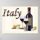 Buscar queso y vino posters Italiano