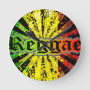 Buscar rasta relojes de pared Amarillo