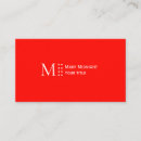Buscar color rojo sólido tarjetas de visita Minimalista