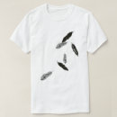 Buscar pluma camisetas Negro