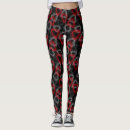 Buscar corazones rojos leggings Negro