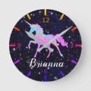 Buscar unicornio relojes de pared Pastel