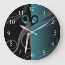 Buscar salón belleza de relojes de pared Negro