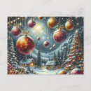 Buscar bolas rojas postales Navidades