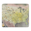 Buscar vintage americana tablas cortar Mapa del dibujo animado