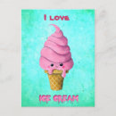 Buscar helado del kawaii postales General y unisex