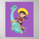 Buscar brontosaurus posters Feliz vaquera en dinosaurio