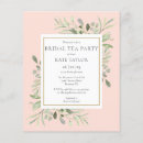 Buscar rosa de té invitaciones Brunch nupcial