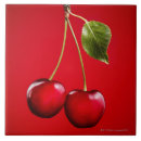 Buscar rojo cereza azulejos Fotografía