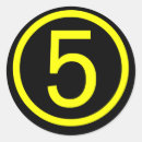 Buscar número 5 pegatinas Cinco
