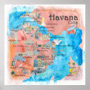 Buscar mapa de cuba posters Havana