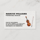 Buscar instrumentos tarjetas de visita Violín