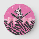 Buscar rosa y negro relojes de pared Chica