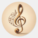 Buscar nota musical pegatinas Oro