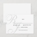 Buscar negro boda tarjetas rsvp Monograma