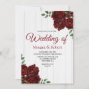 Buscar rojo de la m invitaciones Floral