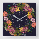 Buscar tiza relojes de pared Floral