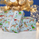 Buscar terrestre papel de regalo Azul
