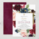 Buscar azul marrón invitaciones para bautizos Elegante