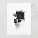 Buscar arte abstracto postales Negro y blanco