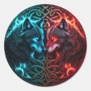 Buscar lobo rojo pegatinas Fantasía